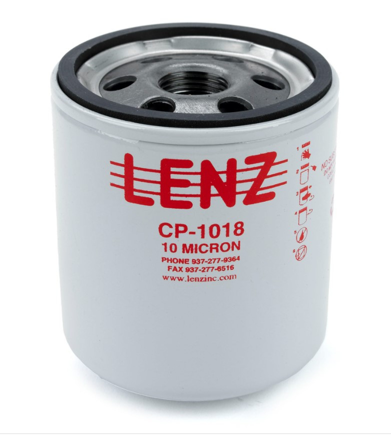 Lenz Replacement Elements: 10 Micron, 200 PSI, 7 GPM, 3/4”-16 UNF