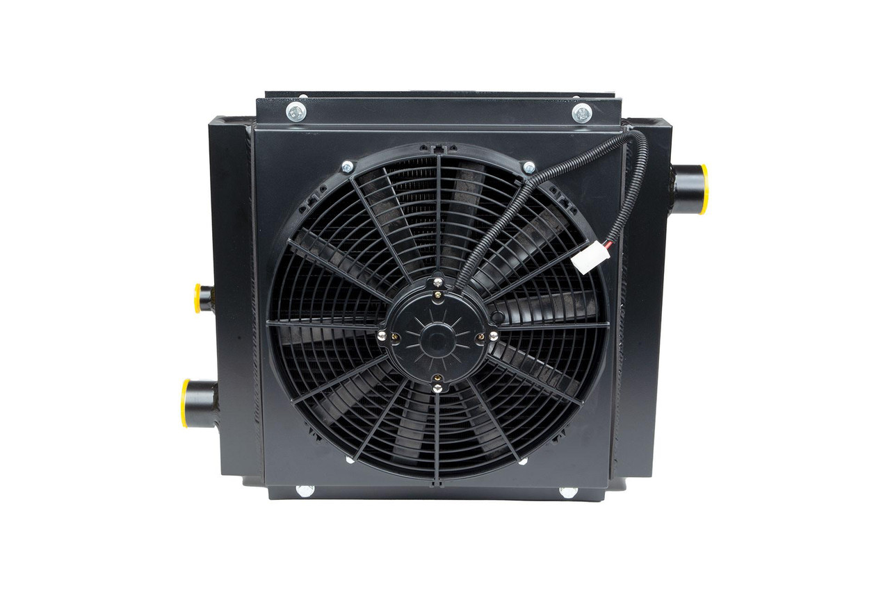 Maxim Mobile Oil Cooler w/Fan and Shroud: 12 VDC, 92.5 GPM Max