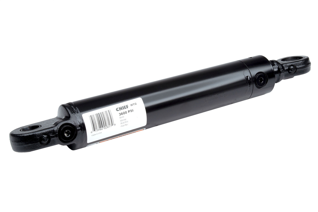 Welded Tang Hydraulic Cylinder: 2 Bore x 12 Stroke, 1.125 Rod