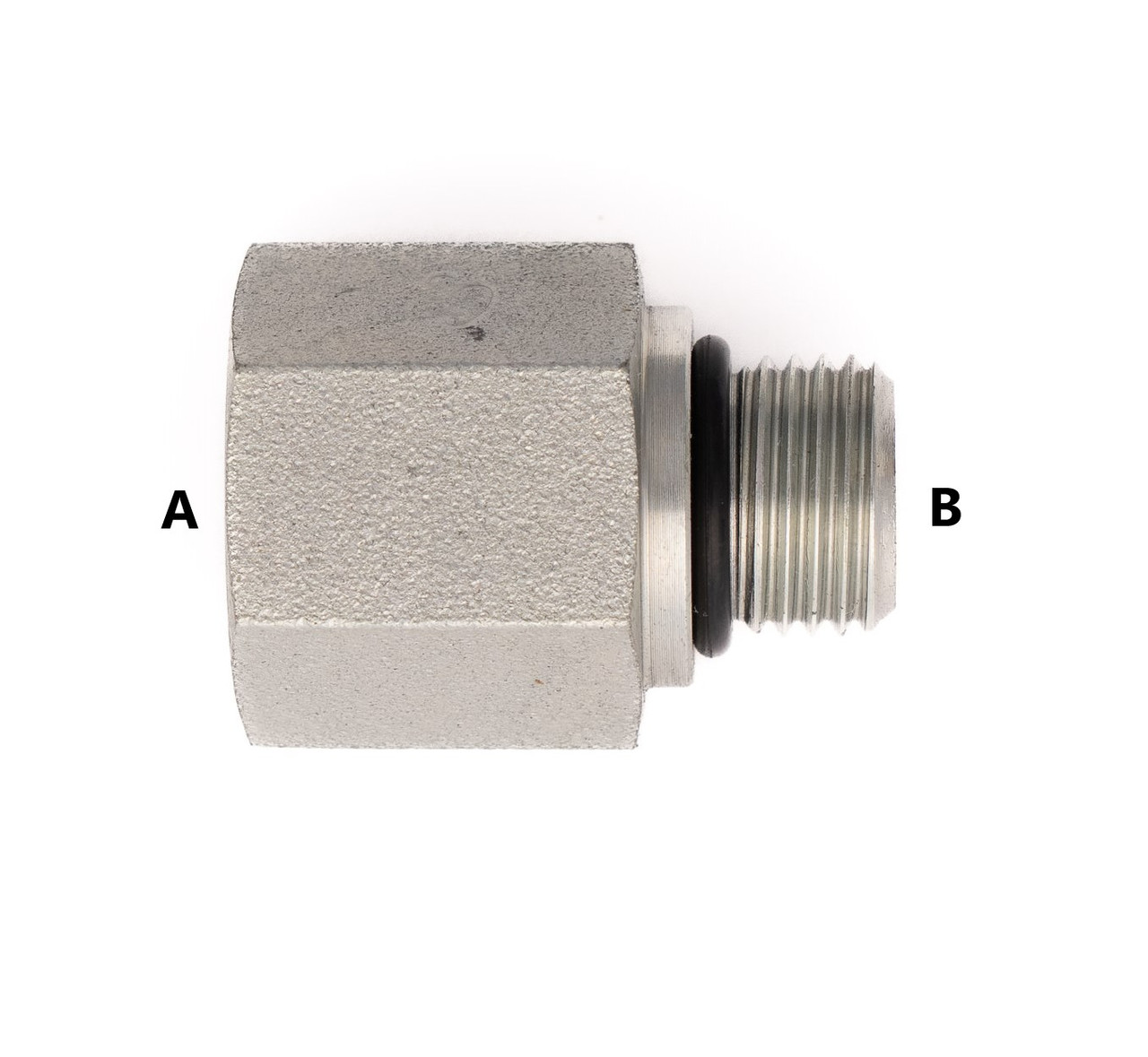 Male O-Ring Boss to F Pipe Straight - 3/4-16 A, 1/2-14 B