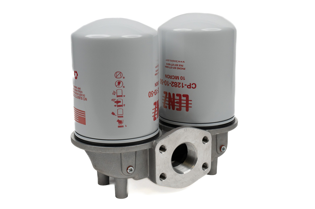 Lenz Spin-On Filter Assembly - Double: 10 Micron,150 PSI, 100 GPM