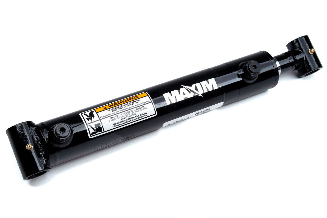 Welded Cross Tube Hydraulic Cylinder: 4 Bore x 18 Stroke, 2 Rod