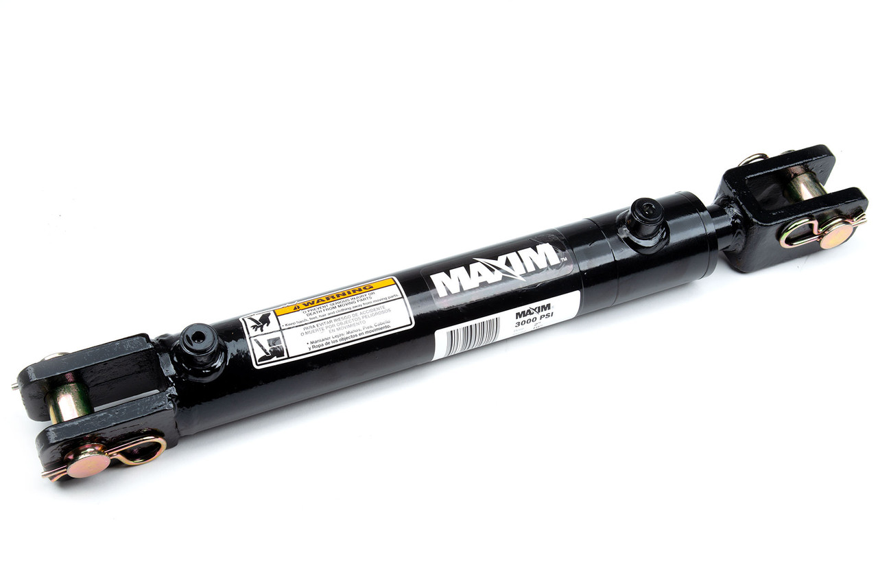hytm様 Welded Clevis Hydraulic Cylinder: 4 Bore x 36 Stroke, 2 Rod