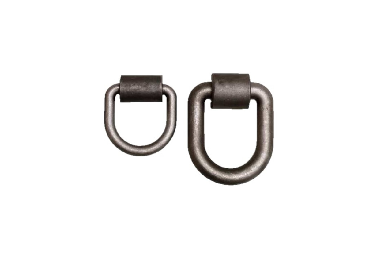 5/8 in Forged D-Ring w/ weld-on bracket, 6,130 lbs. Working Load Limit,  AISI-1025 Steel