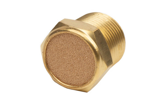 Brass Breather Vents: 40 Micron, 1/4 NPT Thread