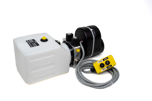 Hydraulic Power Unit, 12V DC, Double Acting, Solenoid Operated with Two Button Remote