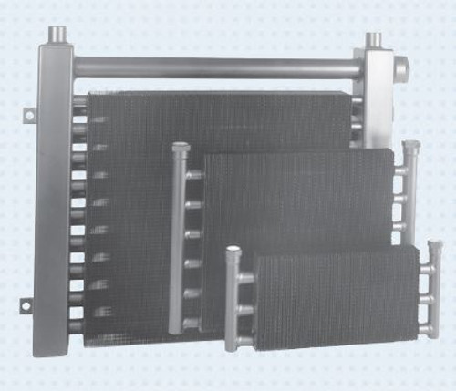 Thermal Transfer Oil Cooler DH Series: 18.73 L x 24 W x 1.5, 3/4 NPT Ports