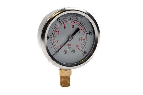 Glycerine Filled Pressure Gauges, 2.5 in Diameter, 0-200 PSI Glycerine Filled Pressure Gauges, 2.5 in Diameter, 0-200 PSI