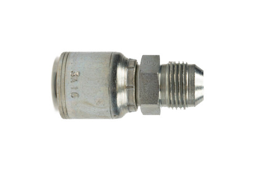 Hydraulic Crimp Hose Fitting - SAE 37° JICM - Rigid  1/2 ID, 3/4-16 Thread Hydraulic Crimp Hose Fitting - SAE 37° JICM - Rigid  1/2 ID, 3/4-16 Thread
