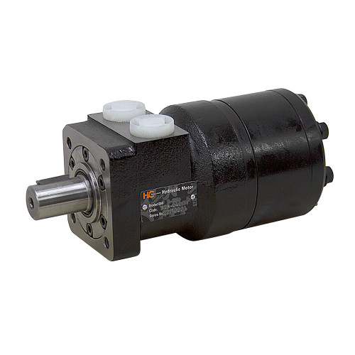 BM2 Hydraulic Motor: 6.1 CID, 1” Straight Woodruff Key Shaft, 4-Bolt Flange, 2030 PSI, Parallel SAE 10 Ports