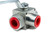 3-Way High Pressure Ball Valve 3/4-16 SAE 8 Port Size, 5145 PSI, L Flow Path