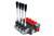 Chief Directional Control Valve, 10 GPM, 4 Way 3 Pos, 4 Spool, Tandem Center with 180 degree rotated handles.