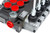 Chief Directional Control Valve, 10 GPM, 4 Way 3 Pos, 4 Spool, Tandem Center with 180 degree rotated handles.