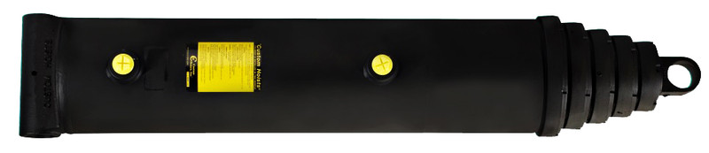 CH Series Single Acting Telescopic Hydraulic Cylinder: 6 Bore x 108.625 Stroke - Three Stages
