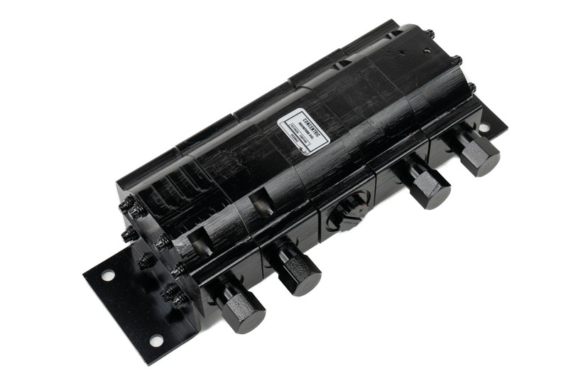 Rotary Flow Dividers 4 Section 0.129 CID per section, 1.2-2.5 GPM Flow Range