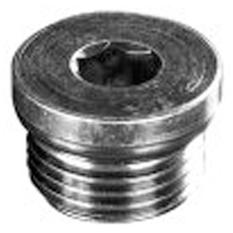 Port Plug: SAE 10, 3/8 hex socket, 0.63 Height, 1 Width