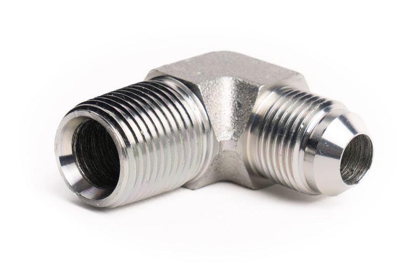 Male JIC to M Pipe 90 Elbow - 3/4-16 A, 1/2-14 B