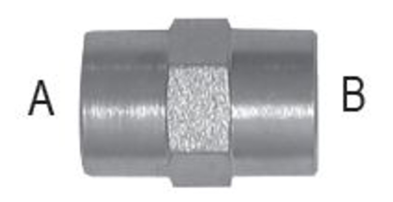 F Pipe to F Pipe Straight - 1/2-14 A, 1/2-14 B