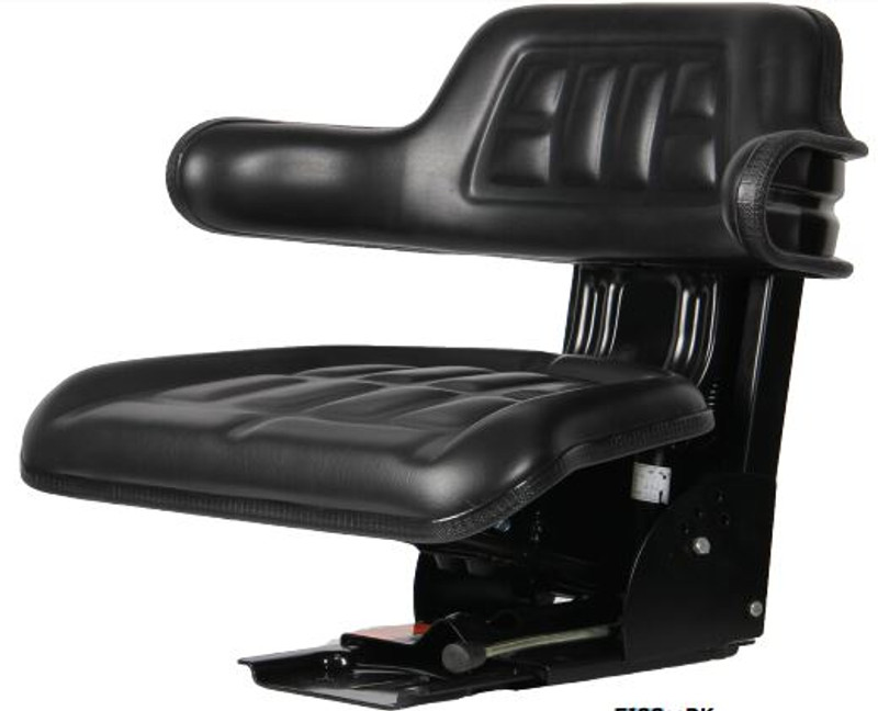 Concentric Replacement Seat: Universal Tractor Seat with adjustable suspension Black