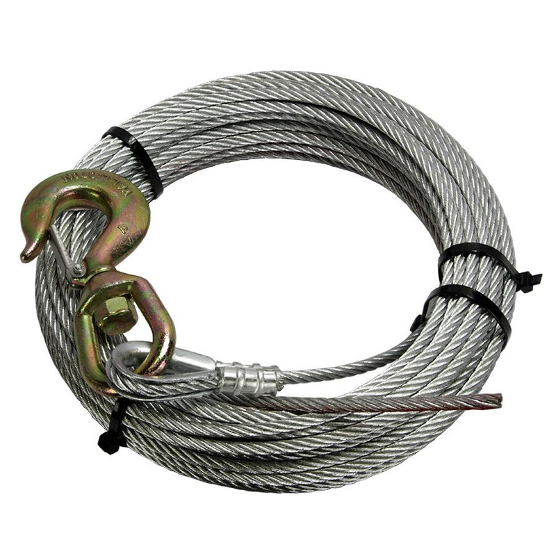 Pierce 3/8 in x 100 ft Cable with Swivel Hook