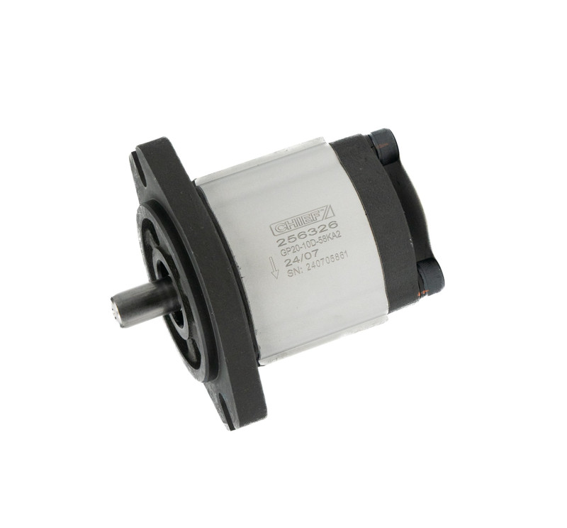 Group 2 Gear Pump (2PG) - 0.97 CID (16CC), 3/4" Key Shaft, SAE-A 2B Mount, SAE-12/10 Ports, CW rotation