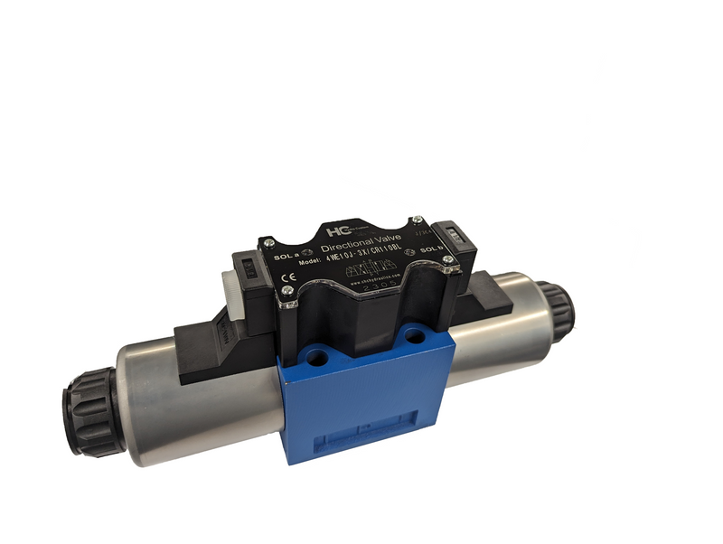 Hydro Custom Cetop D05 (ISO NG10) Solenoid Operated  Directional Valves- 110 VAC BOX, 4 way 3 Pos, Tandem Center, Normally used for series circuits Hydro Custom Cetop D05 (ISO NG10) Solenoid Operated  Directional Valves- 110 VAC BOX, 4 way 3 Pos, Tandem Center, Normally used for series circuits
