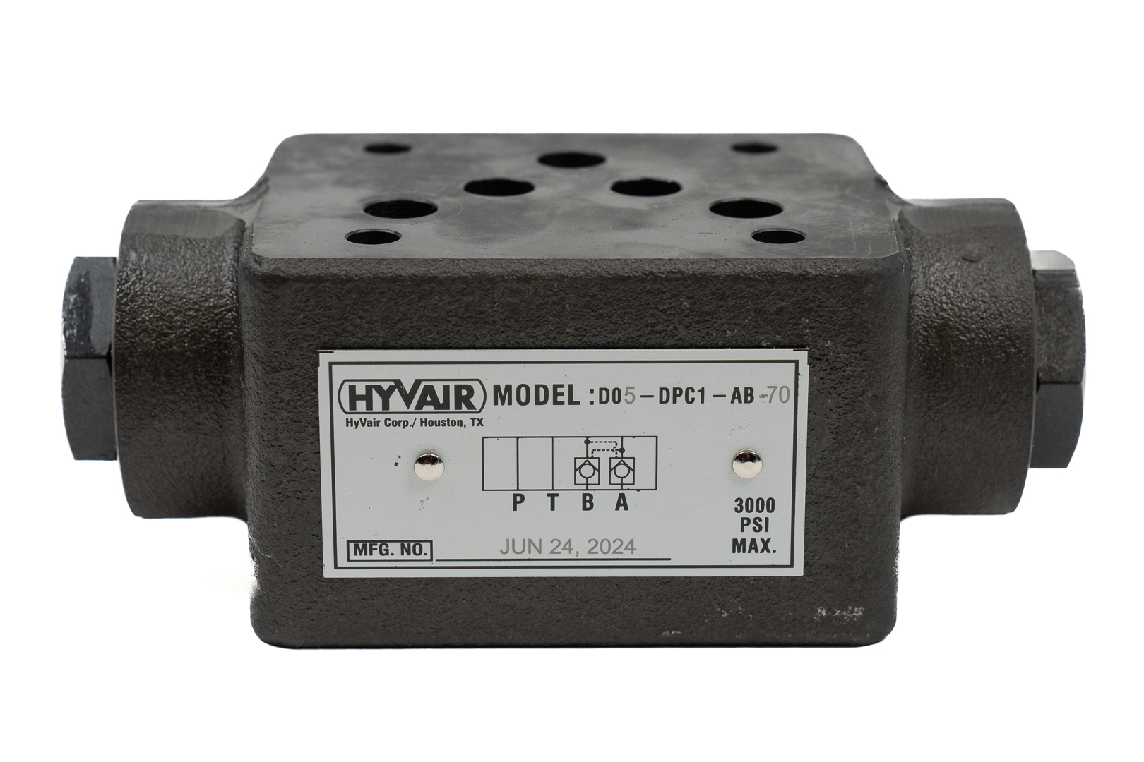 D05 Modular Double Pilot operated check valve, D05-DPC1-AB-70