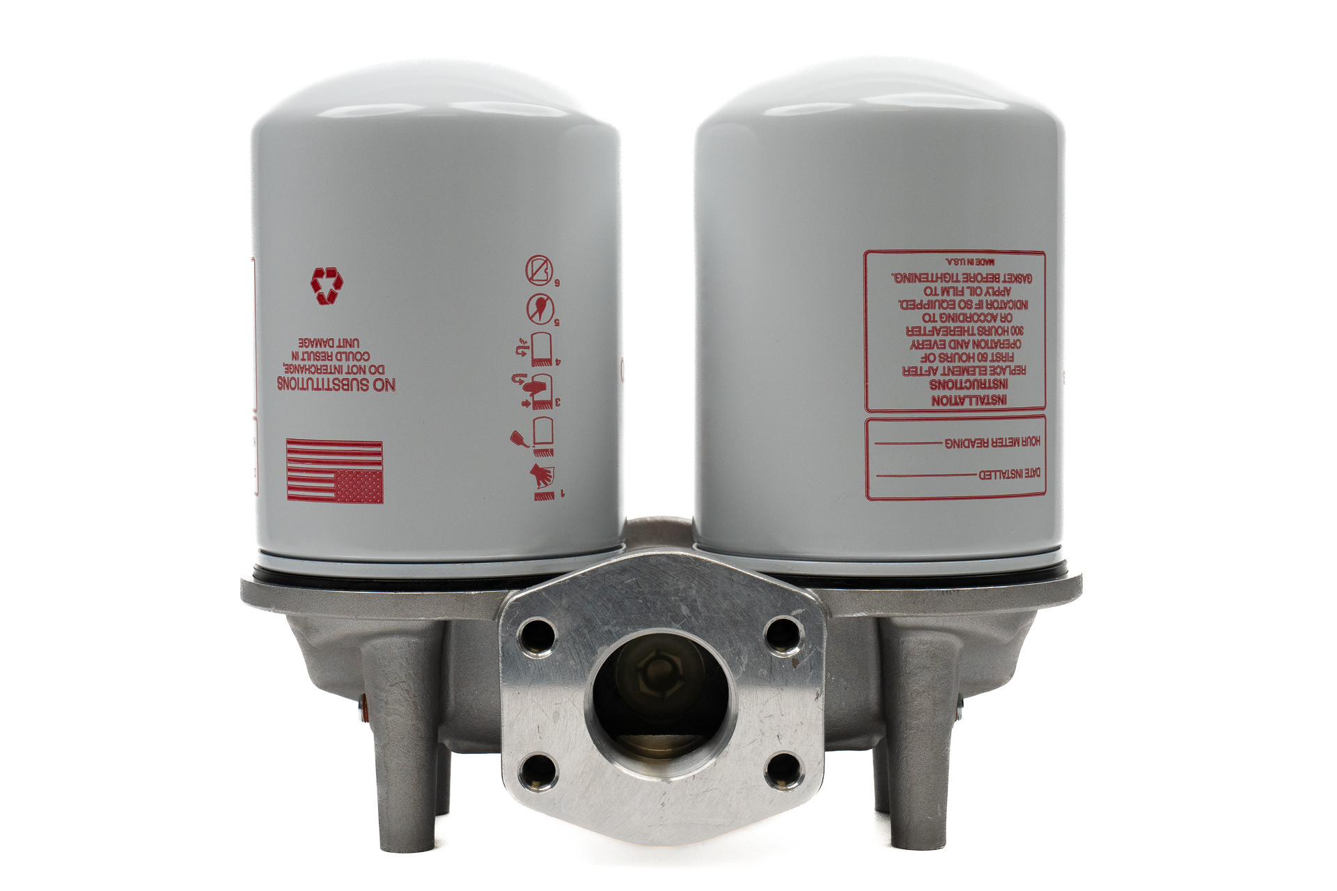 かず2 Lenz Spin-On Filter Assembly - Double: 10 Micron,150 PSI, 100 GPM