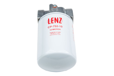 Lenz Spin-On Filters Assembly: 10 Micron, 1 1/4 NPTF Port, 15