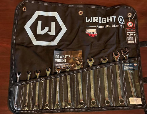 14 Piece Polished Combination Wrench Set 3/8