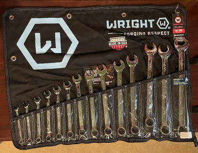 14 Piece Polished Combination Wrench Set 3/8