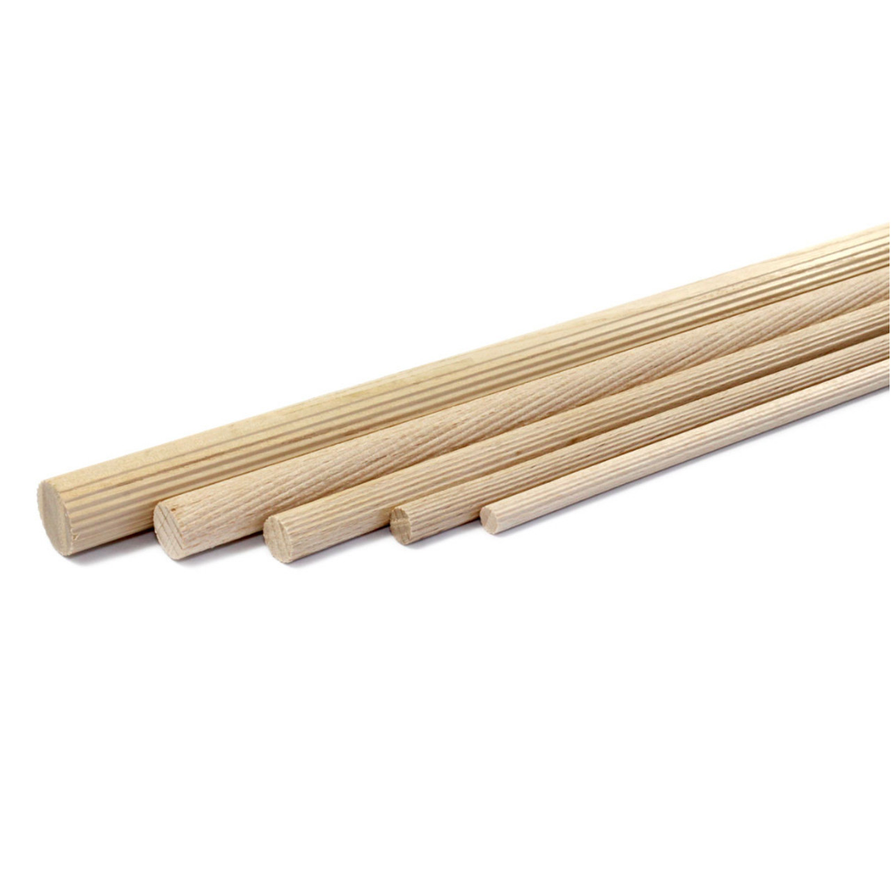 Beech Dowel Smooth Wood Rod Pegs 30cm - Diameter 20mm - Pack of 10