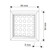 LED Light SquareXL Under cabinet downlight 2W 12V Surface Aluminium 64x9mm Kit