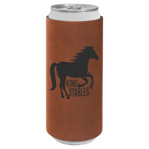 Rawhide Laserable Leatherette Slim Beverage Holder — supplier item before personalization