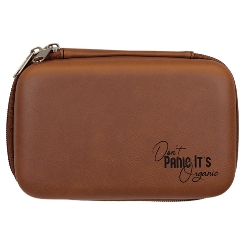 7" x 4" x 2 1/2" Rawhide Smoke Case — supplier item before personalization