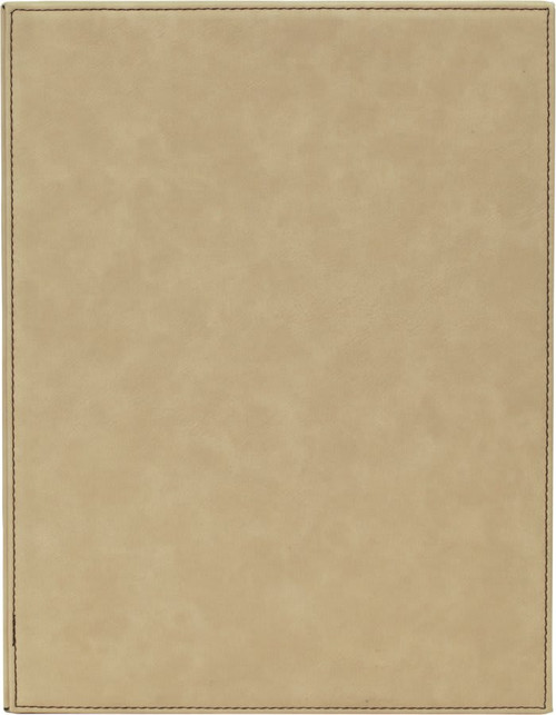 9" x 12" Light Brown Laserable Leatherette Plaque — supplier item before personalization