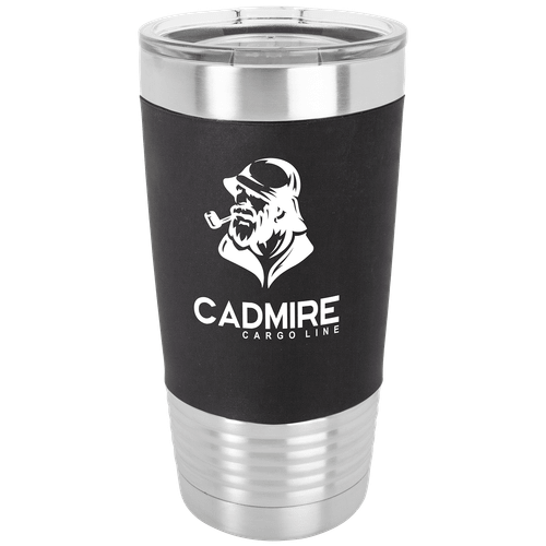 Polar Camel 20 oz. Black/White Silicone Grip Tumbler with Standard Lid — supplier item before personalization