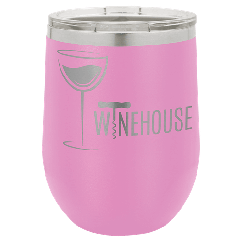 Polar Camel 12 oz. Light Purple Stemless Wine Tumbler with Standard Lid — supplier item before personalization