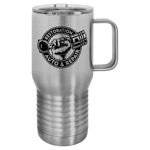 Polar Camel 20 oz. Stainless Steel Vacuum Insulated Travel Mug with Slider Lid — supplier item before personalization