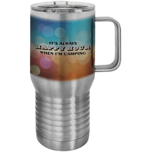 Sublimatable Polar Camel 20 oz. Stainless Steel Travel Mug with Slider Lid — supplier item before personalization