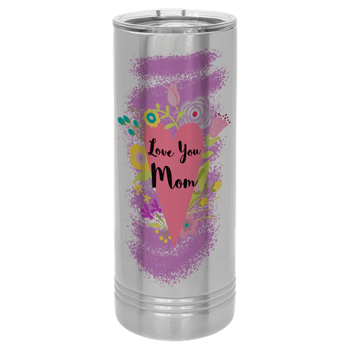 Polar Camel 22 oz. Stainless Steel Sublimatable Skinny Tumbler with Slider Lid — supplier item before personalization