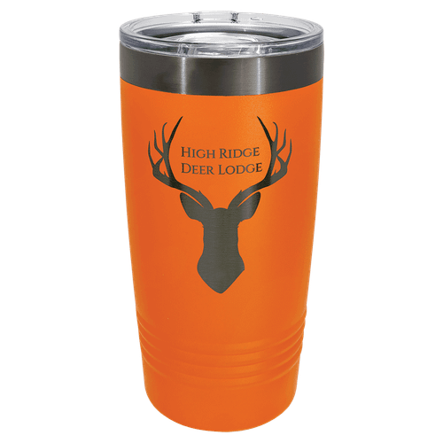 Polar Camel 20 oz. Orange/Ghost Black ION-Plated Ringneck Tumbler with Slider Lid — supplier item before personalization