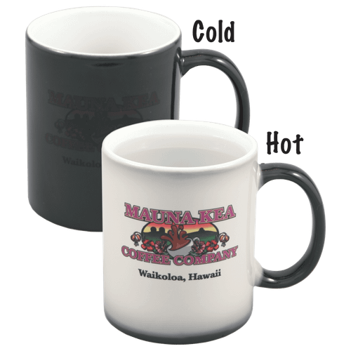 11 oz. Black/White Color Changing Sublimatable Ceramic Mug — supplier item before personalization