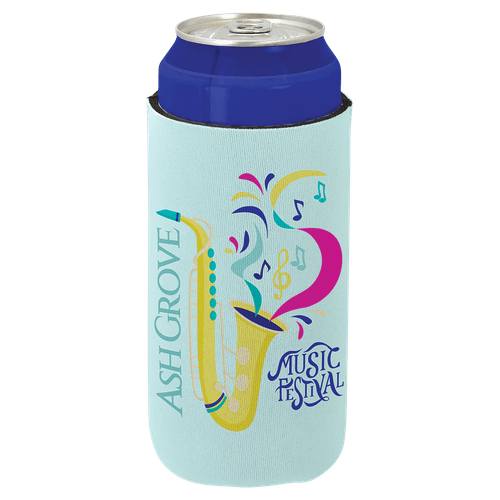 White Sublimatable 16 oz. Can Beverage Holder — supplier item before personalization