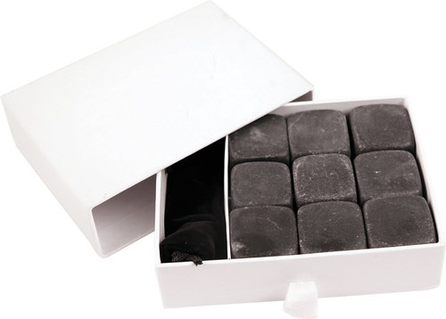 1" x 1" 9-Piece Whiskey Stone Set — supplier item before personalization