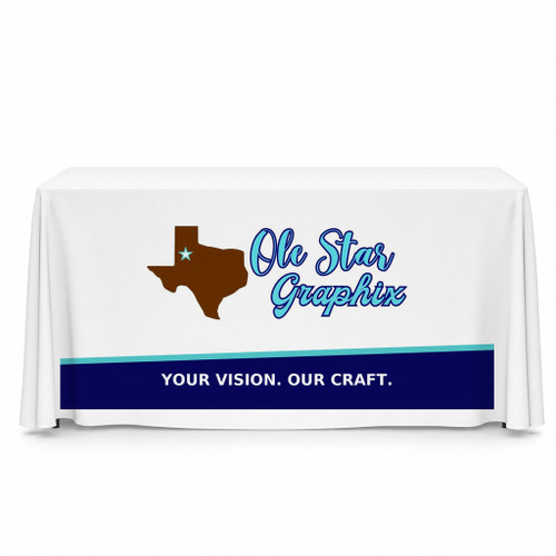 4ft Table Cover — Ole Star Graphix branded product mockup; illustrative rendering.
