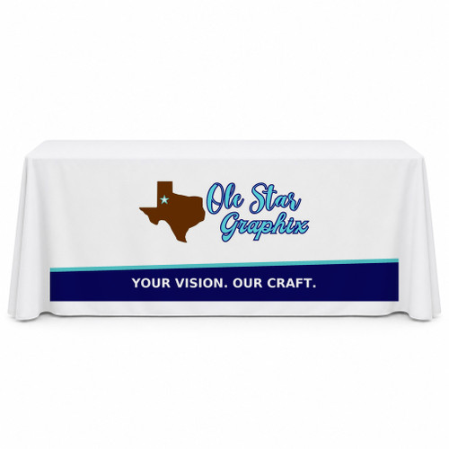 8ft Table Cover — Ole Star Graphix branded product mockup; illustrative rendering.