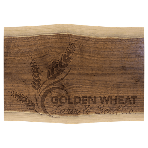 13 3/4"x 9 3/4" Black Walnut Cutting and Charcuterie Board — supplier item before personalization