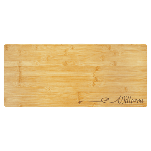 23 3/4" x 10" Bamboo Charcuterie Board/Cutting Boardd — supplier item before personalization