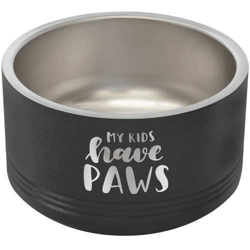 Polar Camel 18 oz. Small Black Pet Bowl — supplier item before personalization